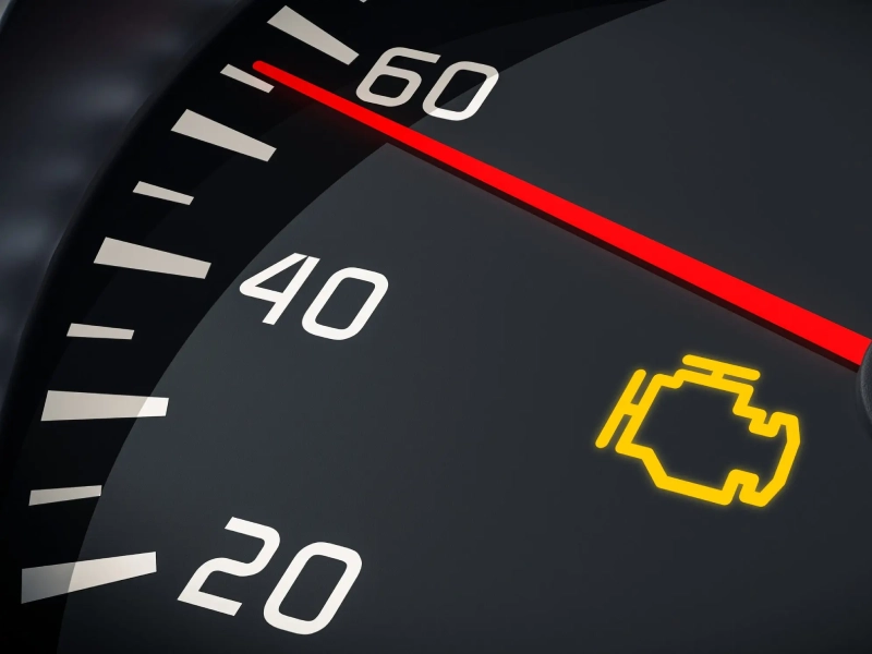 روشن شدن چراغ چک خودرو